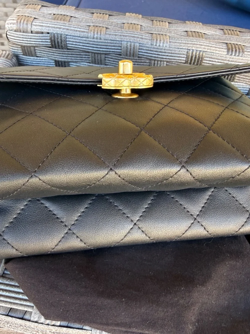 Chanel lambskin Quilted small chain flap
